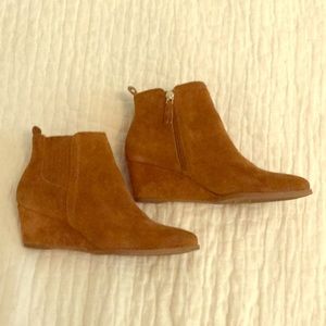 Franco Sarto nubuck wedge booties, size 7.5